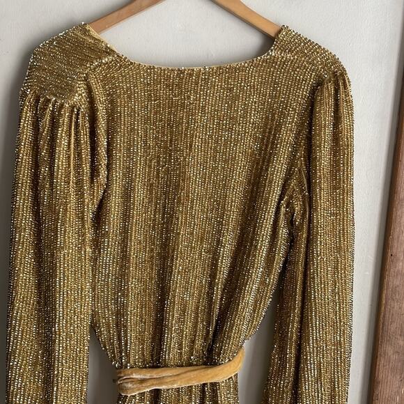 Retrofete Gabrielle Sequin Mini Dress in Gold - Picture 11 of 16